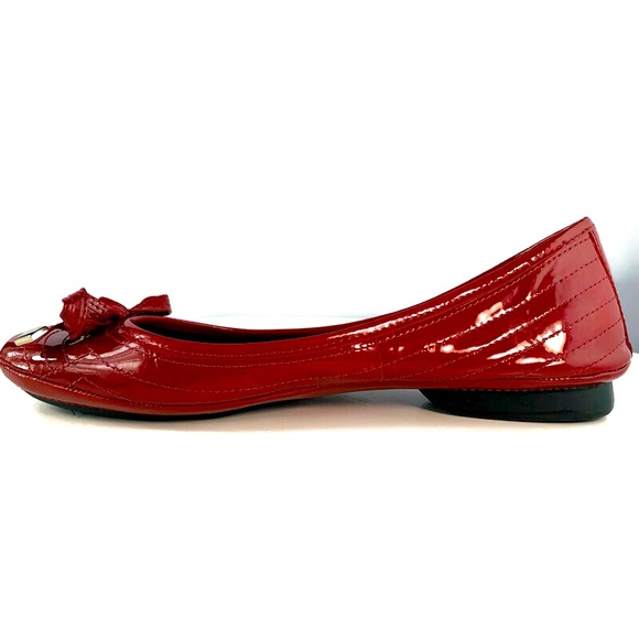 Michelle D Ballet Flats Patent Leather Slip On - Picture 4 of 10